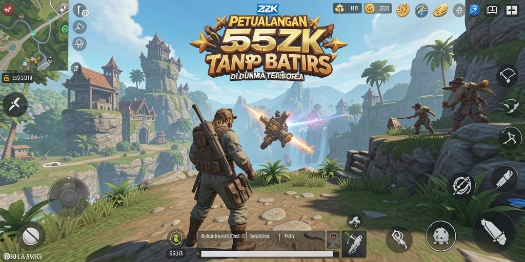 Tampilan menarik dari gameplay Open World 555ZK yang penuh petualangan.