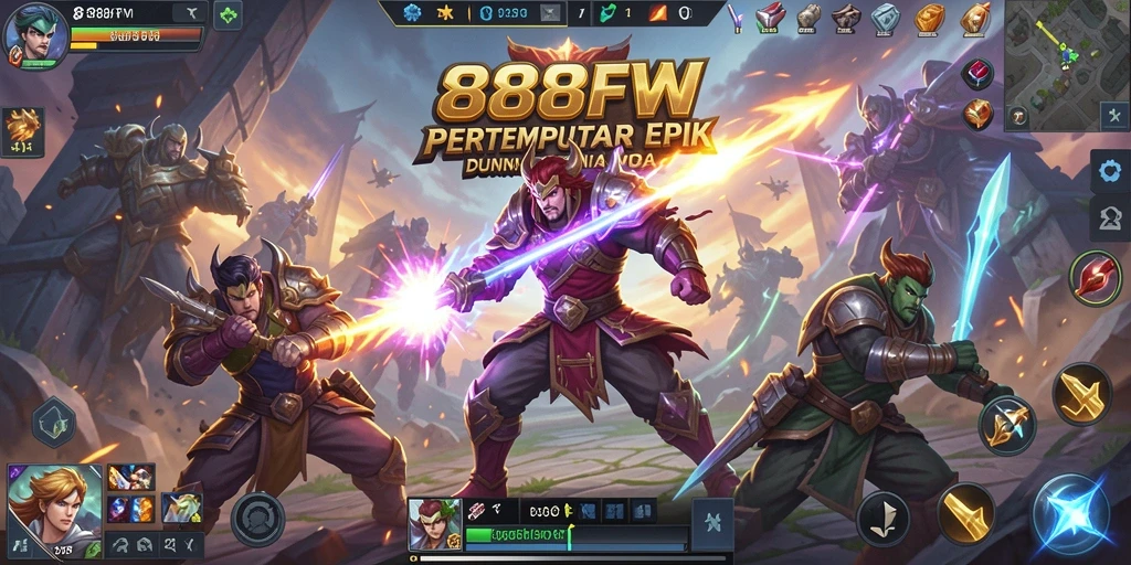 Gameplay intens dari 888FW menampilkan strategi tim yang seru.