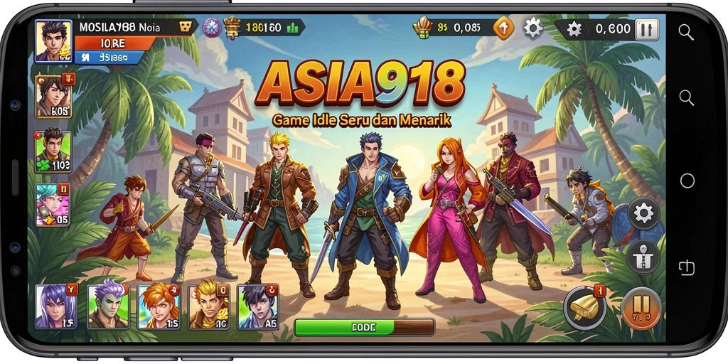 Tampilan gameplay seru dari ASIA918 dengan sistem Idle yang menarik.