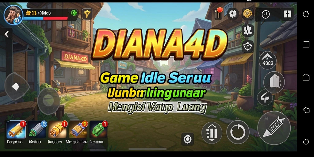 Screenshot gameplay <strong>DIANA4D</strong> menampilkan aksi santai dan karakter penuh warna.