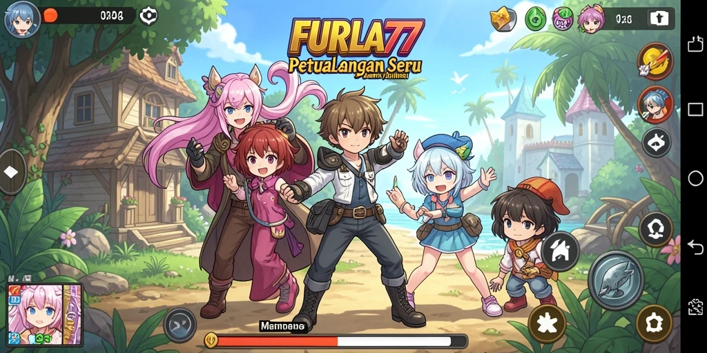 Tampilan gameplay menarik FURLA77 dengan karakter Anime.