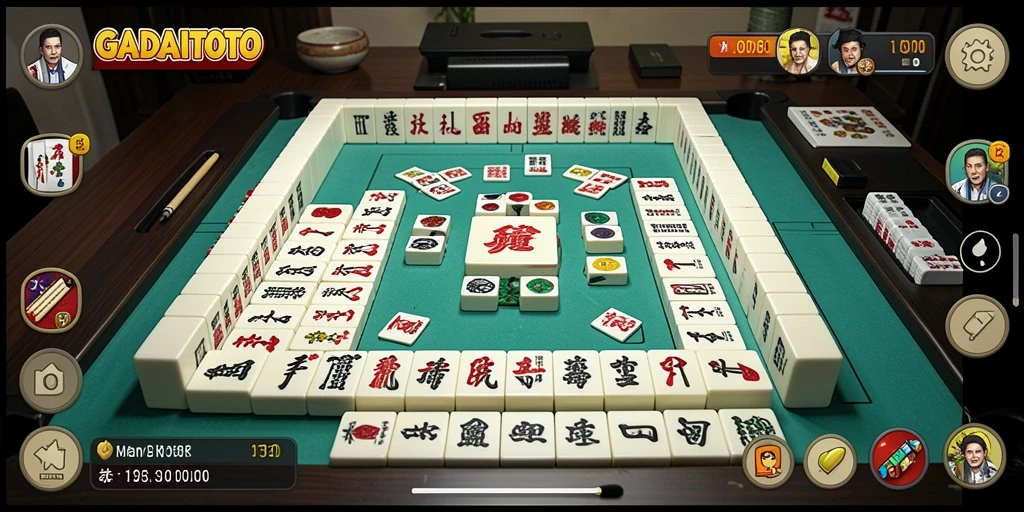 Screenshot GADAITOTO menampilkan gameplay Mahjong yang menyenangkan.