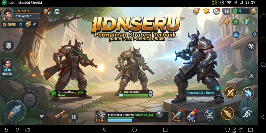 Tangkapan layar gameplay IDNSERU menunjukkan aksi strategis yang mendebarkan.