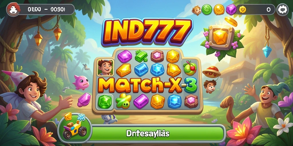 Tampilan gameplay IND777 yang penuh warna dan menantang.