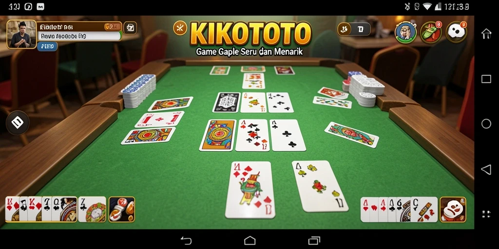 Tampilan gameplay seru KIKOTOTO saat bermain Gaple.