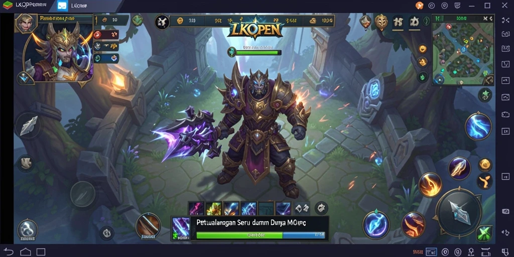 Gameplay LKOPEN menampilkan petualangan seru di dunia MMORPG.