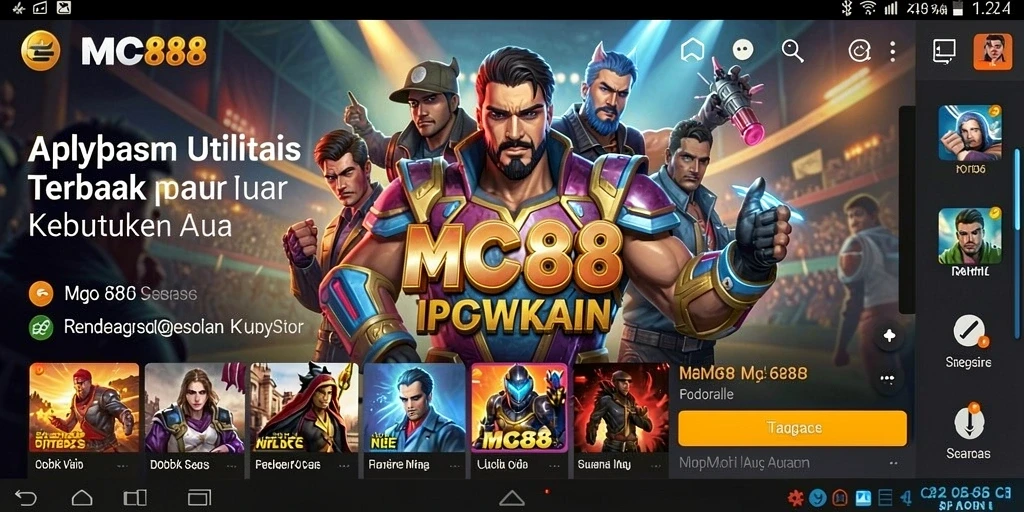 Tampilan antarmuka pengguna MC888 yang memudahkan navigasi.