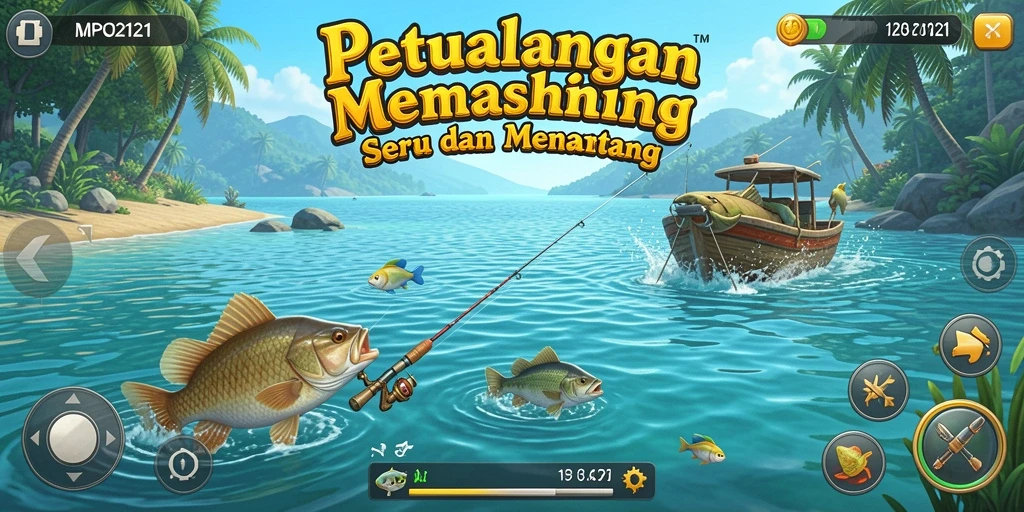 Screenshot MPO2121 menampilkan aksi memancing yang seru dan menarik.