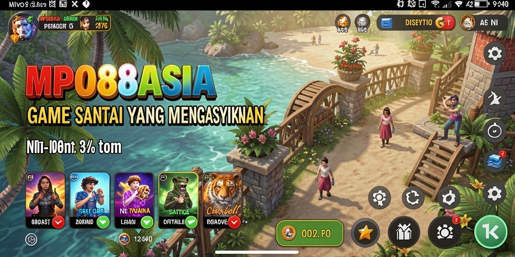 Tampilan gameplay menarik dari MPO88ASIA dengan grafis yang ceria.