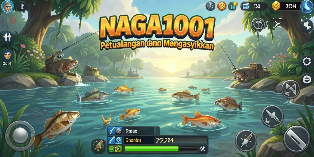 Tampilan gameplay memancing yang seru dan menyenangkan di NAGA1001.