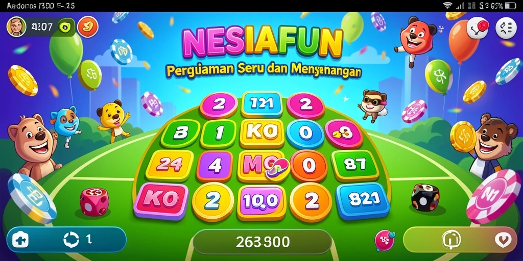 Screenshot NESIAFUN menampilkan keseruan gameplay Bingo yang menarik.