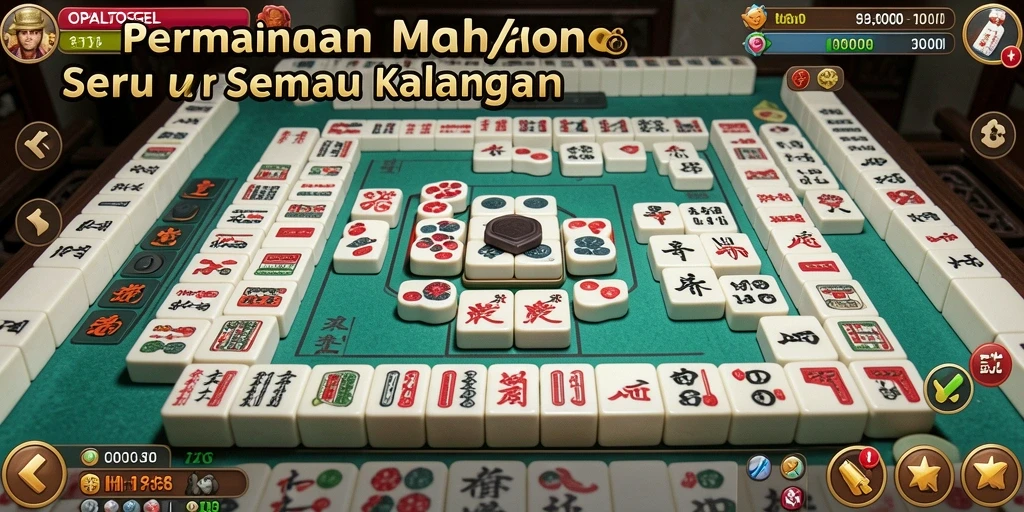 Tampilan gameplay OPALTOGEL yang menarik dan penuh strategi Mahjong.