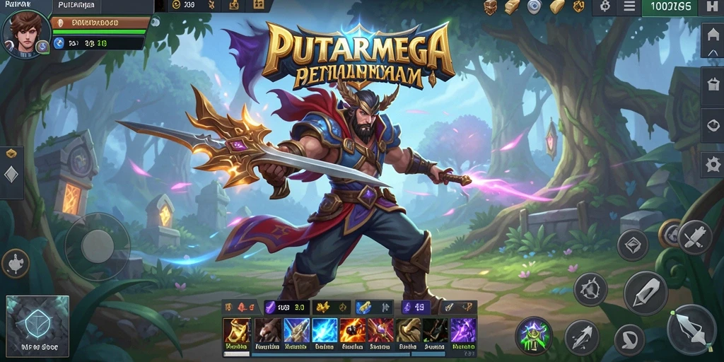Screenshot gameplay PUTARMEGA yang menunjukkan pertempuran seru antar pemain.