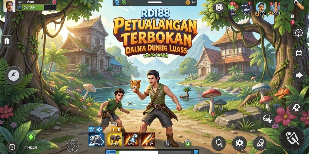 Screenshot RDI88 menampilkan pemain menjelajahi dunia terbuka yang kaya.