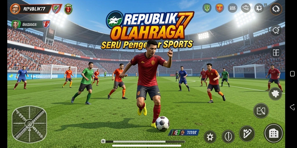 Tampilan gameplay menarik dalam REPUBLIK77 yang menampilkan aksi olahraga seru.