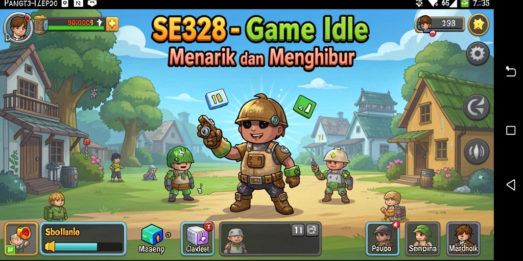 Screenshot SE328 menampilkan gameplay Idle yang seru dan menyenangkan.