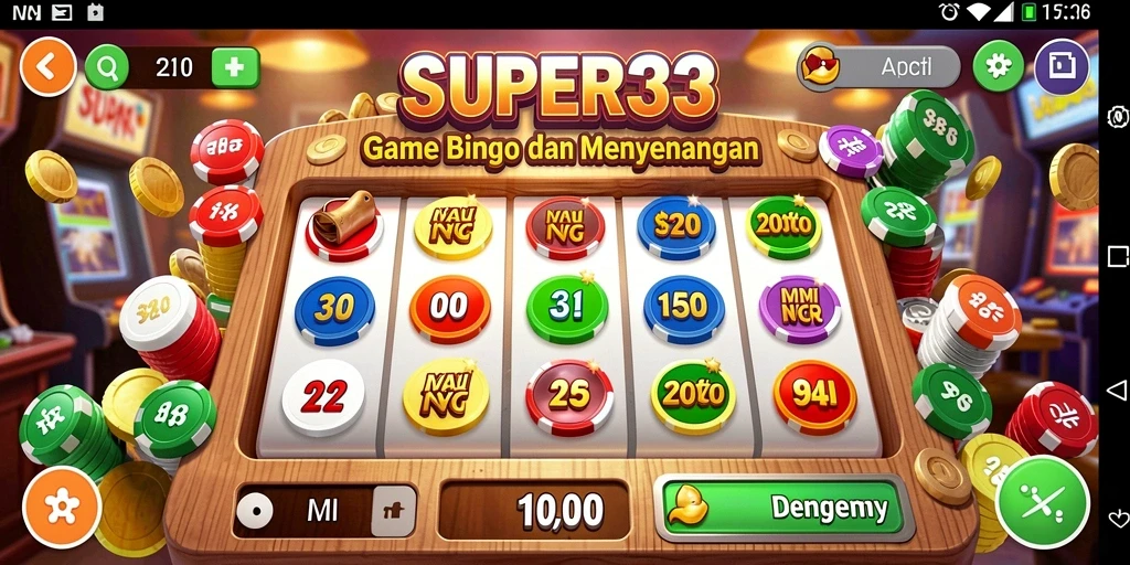 Tampilan gameplay Bingo SUPER33 yang seru dan interaktif.