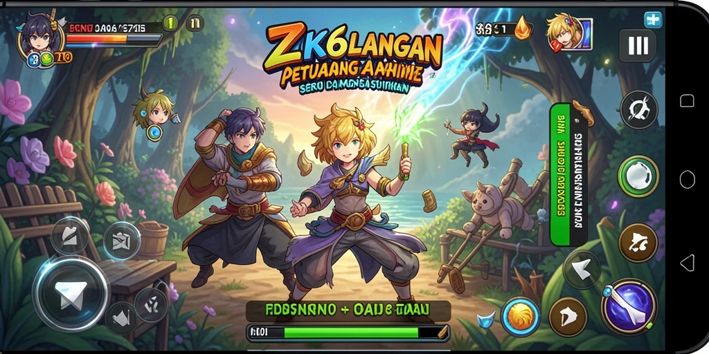 Gameplay ZK6 yang penuh aksi dan karakter anime menarik.